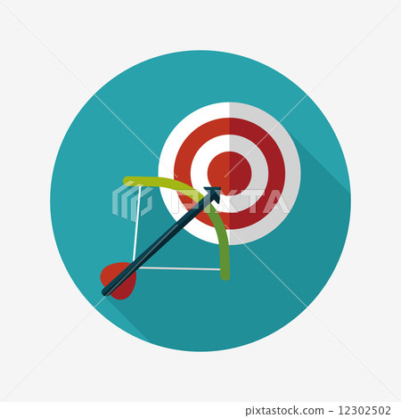 target flat icon with long shadow,eps10 12302502