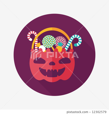 halloween candy flat icon with long shadow,eps10 12302579