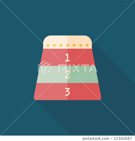 vaulting horse flat icon with long shadow,eps10 12302687