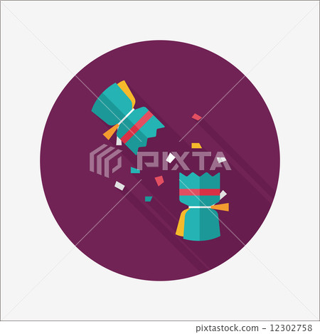 Christmas cracker flat icon with long shadow,eps10 Christmas cracker flat icon with long shadow,eps10 12302758