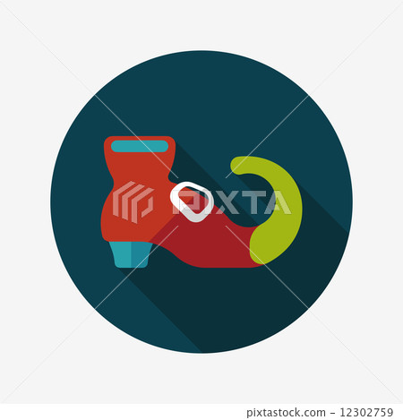 Witch's boots flat icon with long shadow,eps10 Witch's boots flat icon with long shadow,eps10 12302759