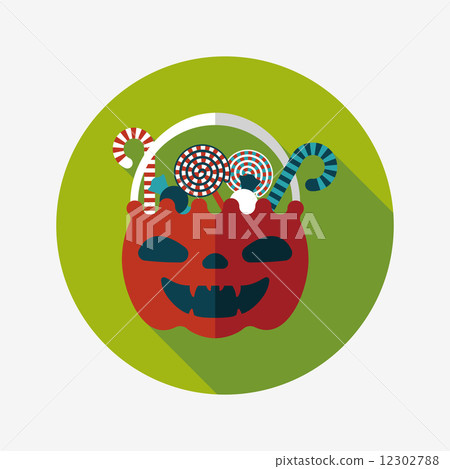 halloween candy flat icon with long shadow,eps10 12302788