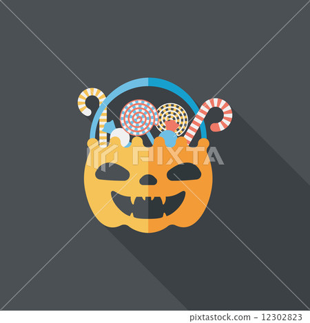 halloween candy flat icon with long shadow,eps10 12302823