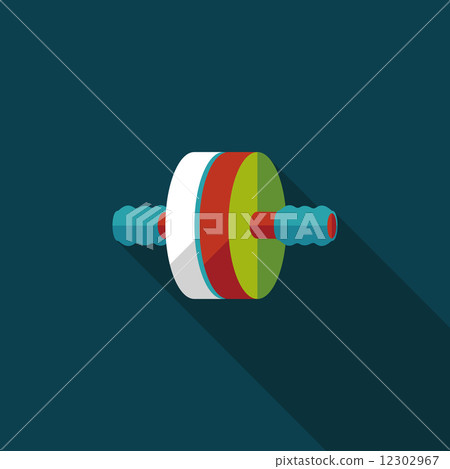 exercise roller flat icon with long shadow,eps10 12302967