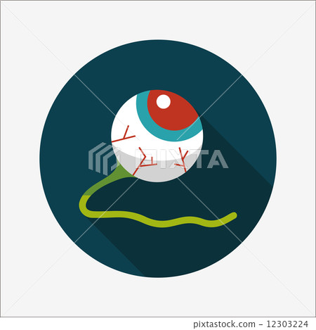 Halloween eyeball flat icon with long shadow,eps10 Halloween eyeball flat icon with long shadow,eps10 12303224