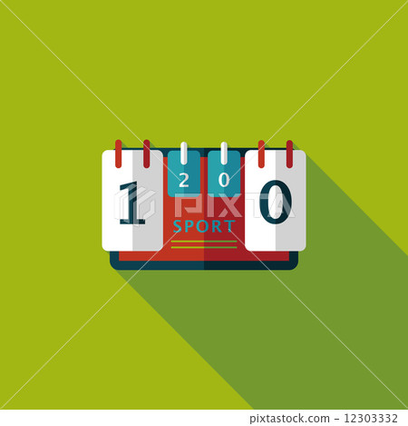 scoreboard flat icon with long shadow,eps10 scoreboard flat icon with long shadow,eps10 12303332