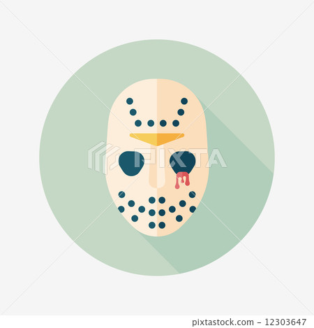 Halloween mask flat icon with long shadow,eps10 Halloween mask flat icon with long shadow,eps10 12303647