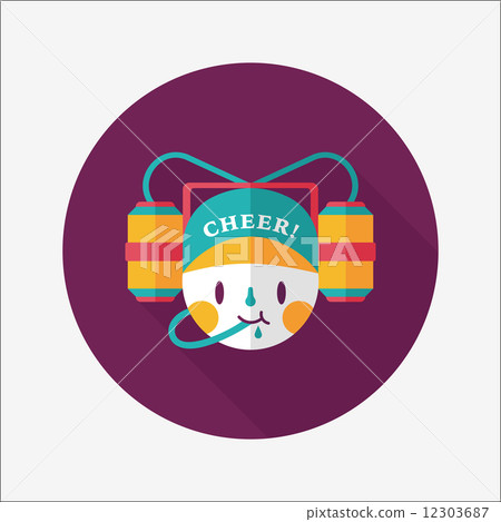 sport fan flat icon with long shadow,eps10 12303687