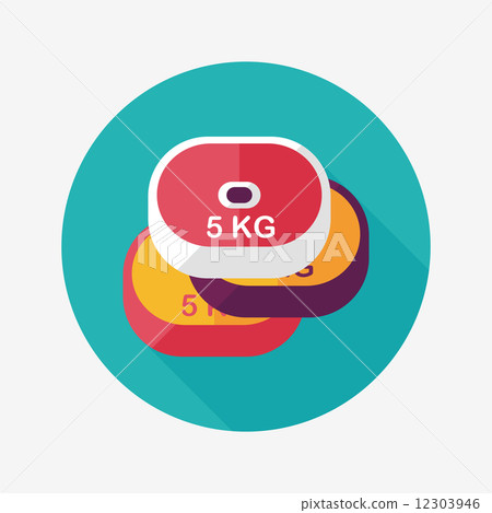 weightlifting plates flat icon with long shadow,eps10 weightlifting plates flat icon with long shadow,eps10 12303946