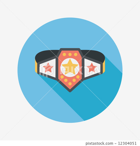 Championship belt flat icon with long shadow,eps10 - Stock Illustration ...