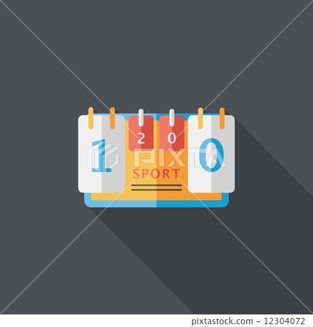 scoreboard flat icon with long shadow,eps10 12304072