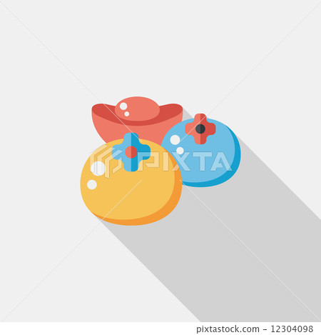 Chinese New Year flat icon with long shadow, eps10, Chinese luck 12304098