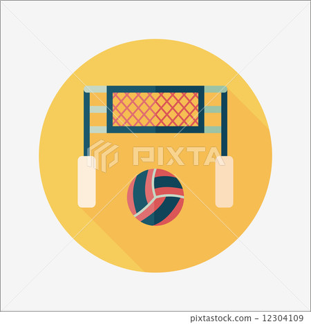 volleyball flat icon with long shadow,eps10 volleyball flat icon with long shadow,eps10 12304109