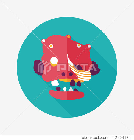 Frankenstein flat icon with long shadow,eps10 12304121