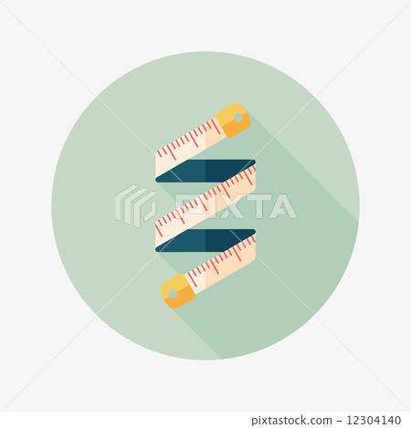 measuring tape flat icon with long shadow,eps10 12304140
