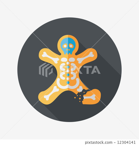 skeleton flat icon with long shadow,eps10 skeleton flat icon with long shadow,eps10 12304141