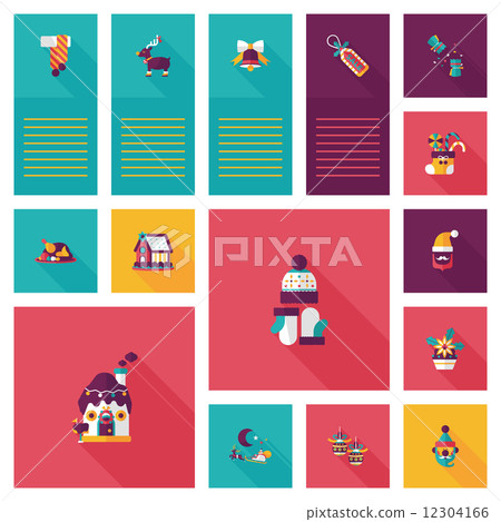 Merry Christmas flat app ui background,eps10 12304166