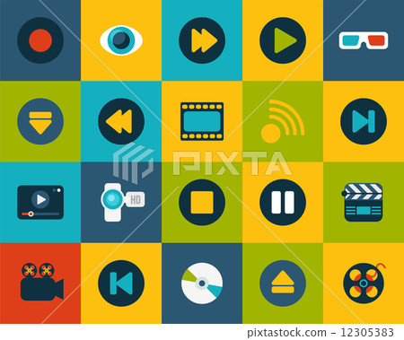 Flat icons set 5 Flat icons set 5 12305383