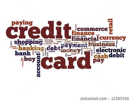 Credit card word cloud Credit card word cloud 12305508
