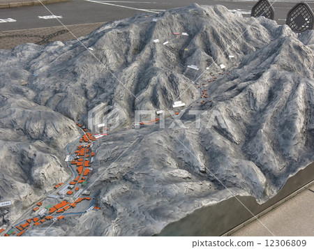 Ginzan ruins model in Iwami Ginzan park 12306809