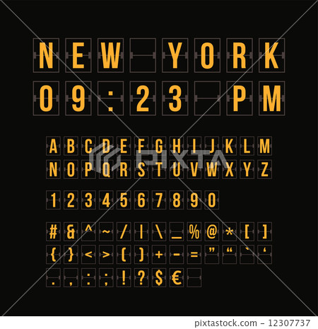 Outline sountdown timer and date, flat calendar scoreboard Outline sountdown timer and date, flat calendar scoreboard 12307737