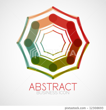 Symmetric abstract geometric shape 12308693