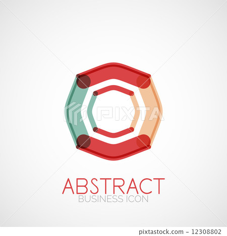 Symmetric abstract geometric shape Symmetric abstract geometric shape 12308802