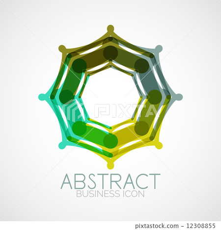 Symmetric abstract geometric shape 12308855