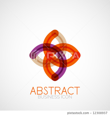 Symmetric abstract geometric shape 12308937