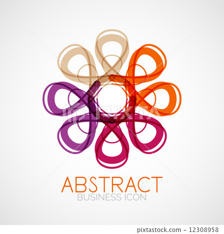 Symmetric abstract geometric shape Symmetric abstract geometric shape 12308958