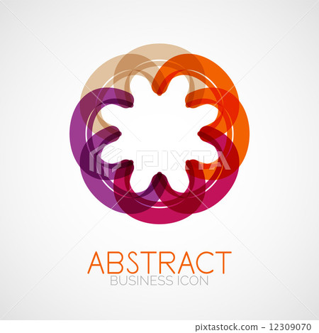 Symmetric abstract geometric shape 12309070