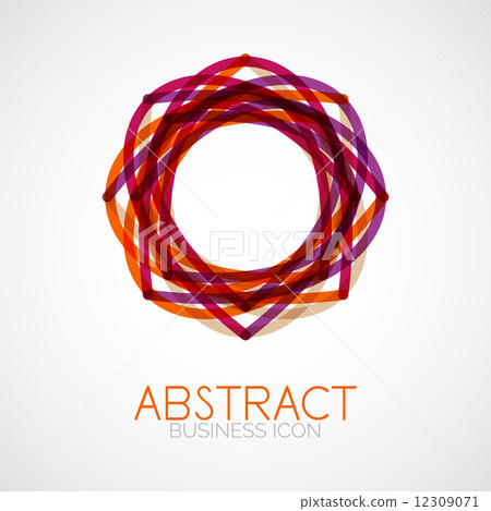 Symmetric abstract geometric shape 12309071