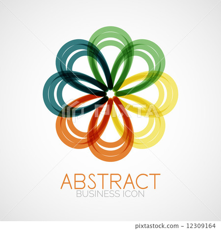Symmetric abstract geometric shape Symmetric abstract geometric shape 12309164