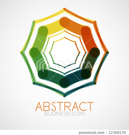 Symmetric abstract geometric shape 12309176