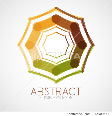 Symmetric abstract geometric shape Symmetric abstract geometric shape 12309345