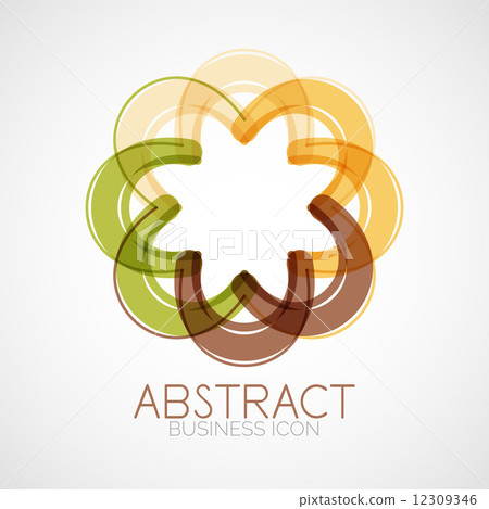 Symmetric abstract geometric shape Symmetric abstract geometric shape 12309346