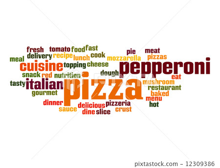 Pizza word cloud Pizza word cloud 12309386