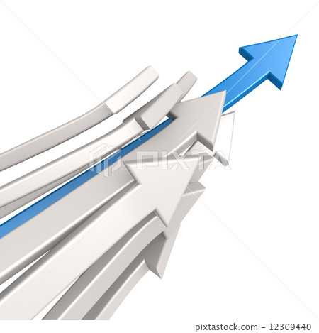 Blue arrow toward success Blue arrow toward success 12309440