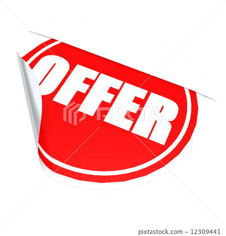 Red circle label offer 12309441