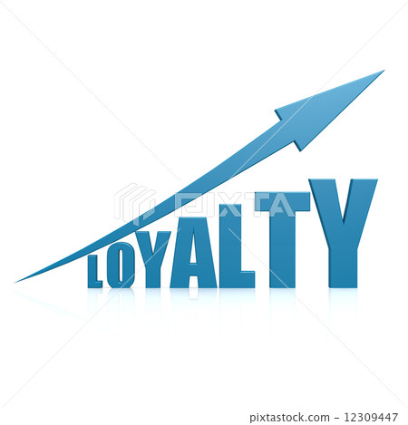 Loyalty blue arrow Loyalty blue arrow 12309447