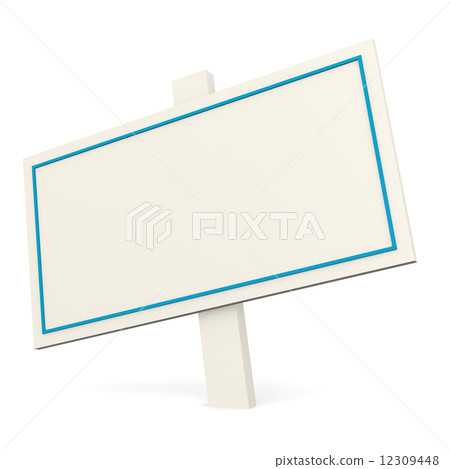 White banner with blue line White banner with blue line 12309448
