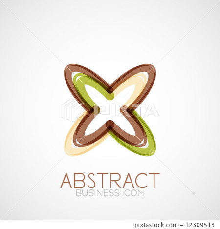 Symmetric abstract geometric shape 12309513