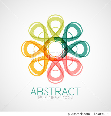 Symmetric abstract geometric shape Symmetric abstract geometric shape 12309692