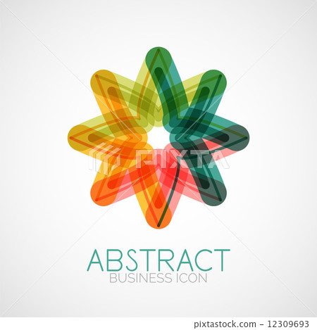 Symmetric abstract geometric shape Symmetric abstract geometric shape 12309693