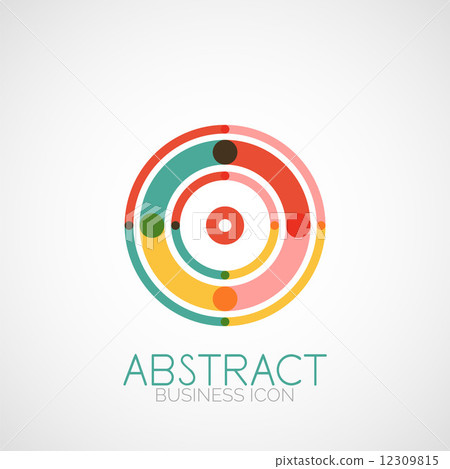 Symmetric abstract geometric shape 12309815