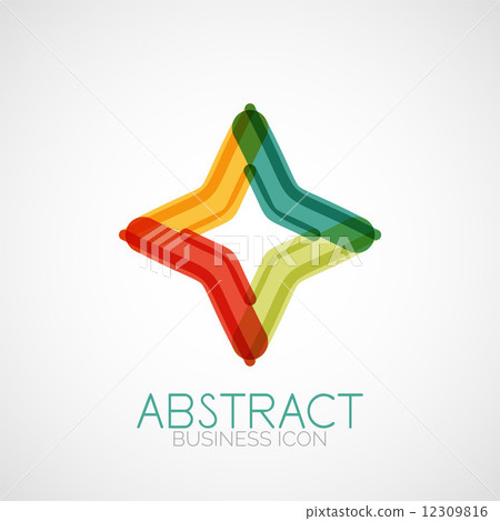 Symmetric abstract geometric shape 12309816