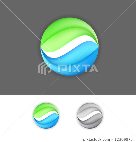 Corporate business green-blue eco sign element Corporate business green-blue eco sign element 12309873