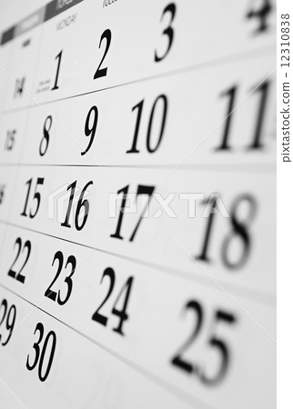 Calendar with dates 12310838