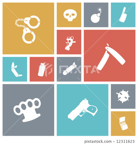 Flat design miscellaneous icons 12311623
