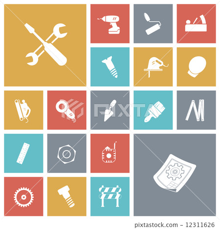 Flat design icons for construction and industrial 12311626